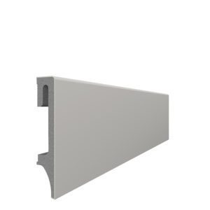 Плинтус напольный VOX Espumo 203 - Светлосерый RAL 7037 | Вспененный ПВХ | 80 мм | 2.4 м